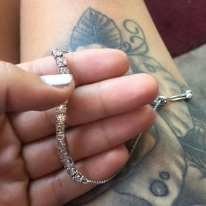 jared silver diamond bracelet